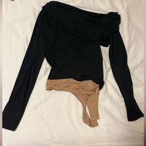 Black Ultra High Neck Bodysuit - Jluxlabel